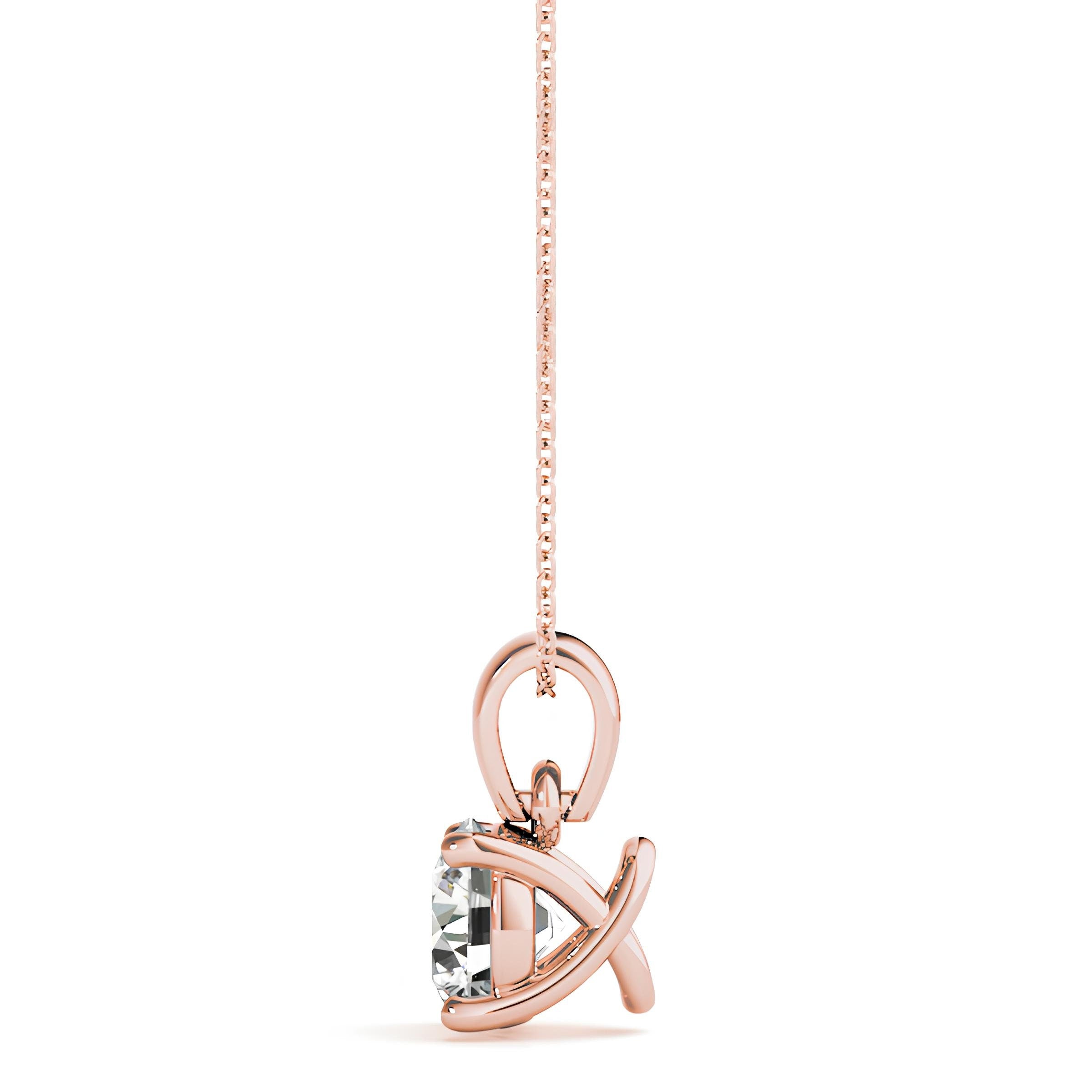 0.50 to 2.00 Ctw Lab Grown Round Certified Diamond Pendant